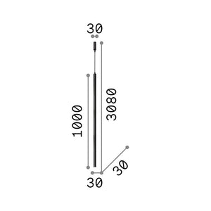 Sospensione Round Moderna Ultrathin Metallo Nero Led 11,5W 3000K D100