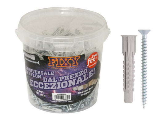 cf tassello fixy box 300 pezzi mm. 6x33 vit41525