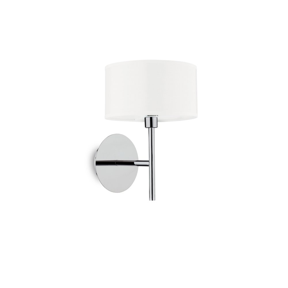 Applique Industrial-Minimal Woody Metallo Bianco 1 Luce 3W 3000K Luce Calda