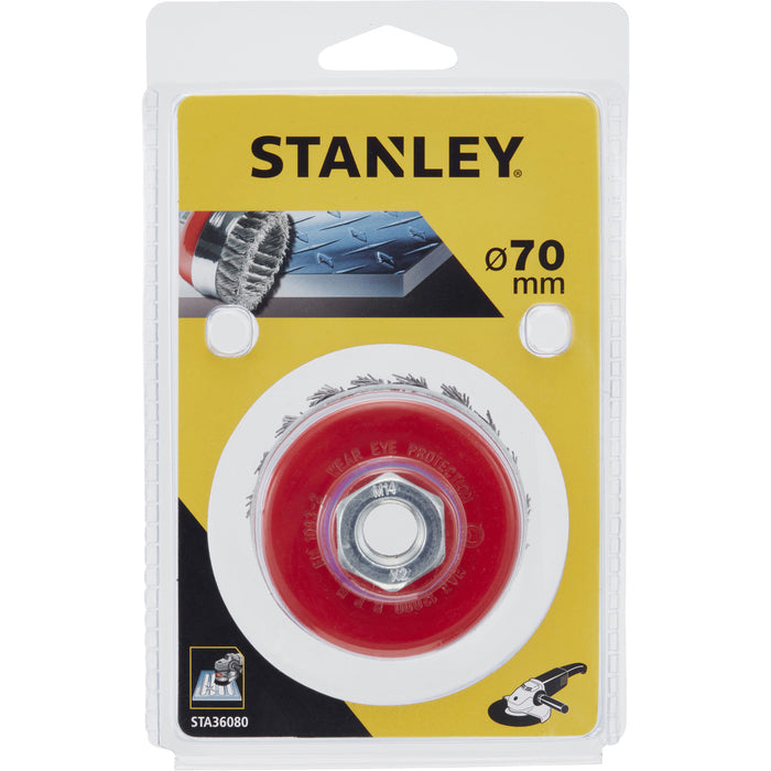 PIRANHA /STANLEY STA36080 (X36080)  SPAZZOLA ACCIAIO A TAZZA D.75 STANLEY PZ 1,0