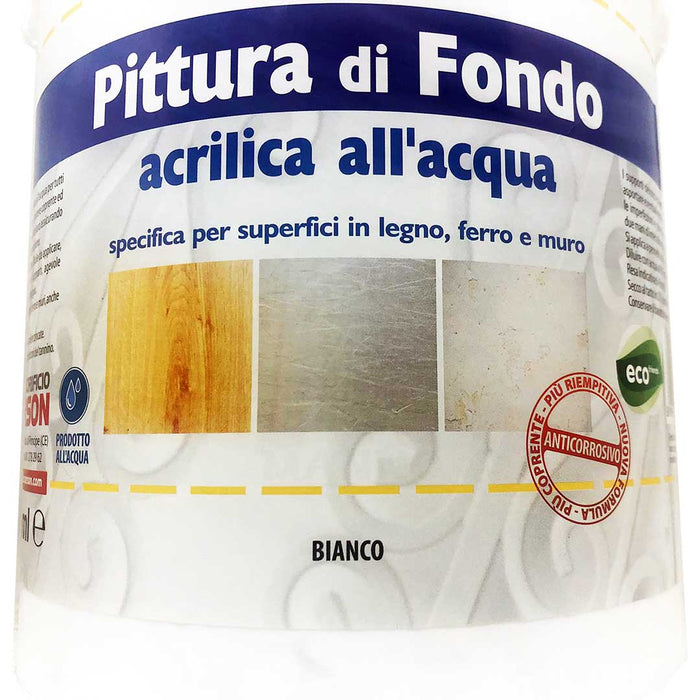 Carson PRIMER PITTURA DI FONDO acrilica all'acqua Per Legno Ferro Muro BIANCO 2,5 lt