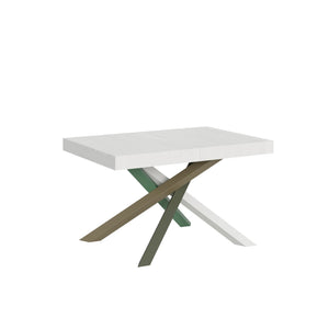 Tavolo Allungabile - VOLANTIS Telaio: 4/A, Colore: Bianco Frassino, Dimensioni: 90x130/234