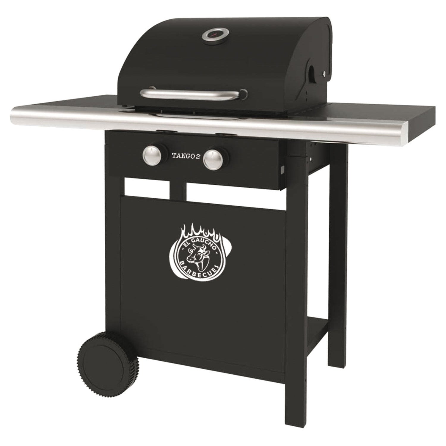 Tango - barbecue a gas 2 fuochi + pietra lavica da 2kg