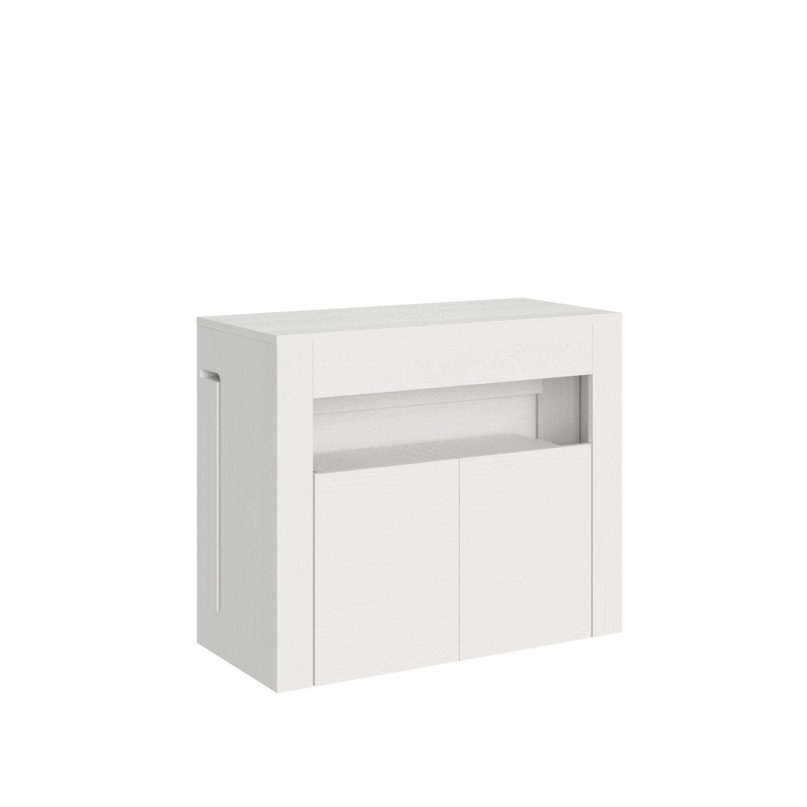 Consolle allungabile - EVOLVE Dimensioni: 90x42/302, Colore: Bianco Frassino