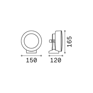 Applique Moderna Litio Materie Plastiche Grigio 1 Luce Gx53