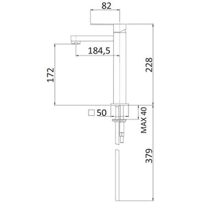 Rubinetto Miscelatore Monocomando Lavabo Alto in Ottone Mariani Polar Cromato