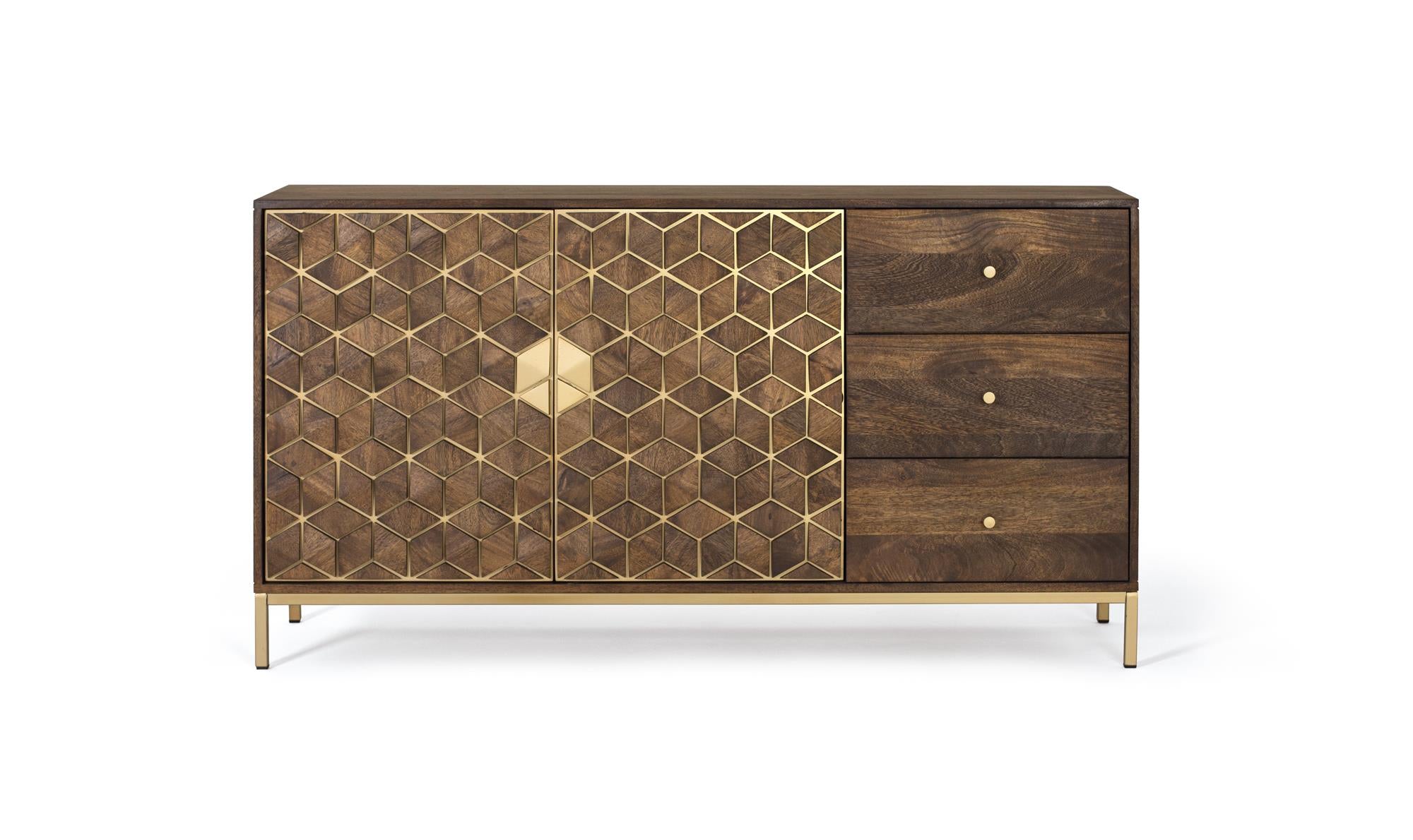 Credenza in legno di mango e metallo