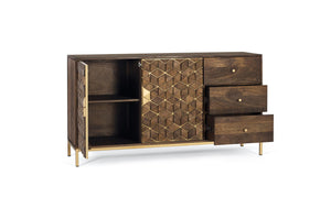 Credenza in legno di mango e metallo