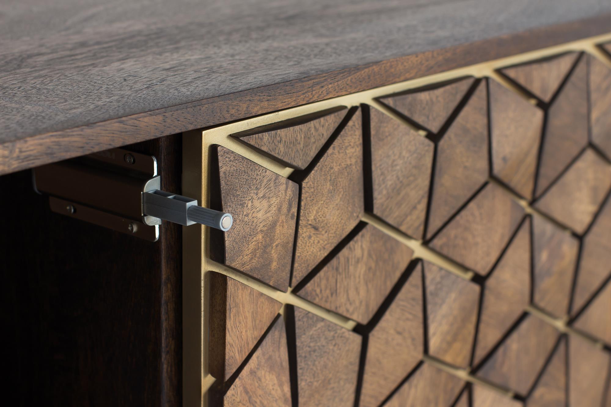 Credenza in legno di mango e metallo