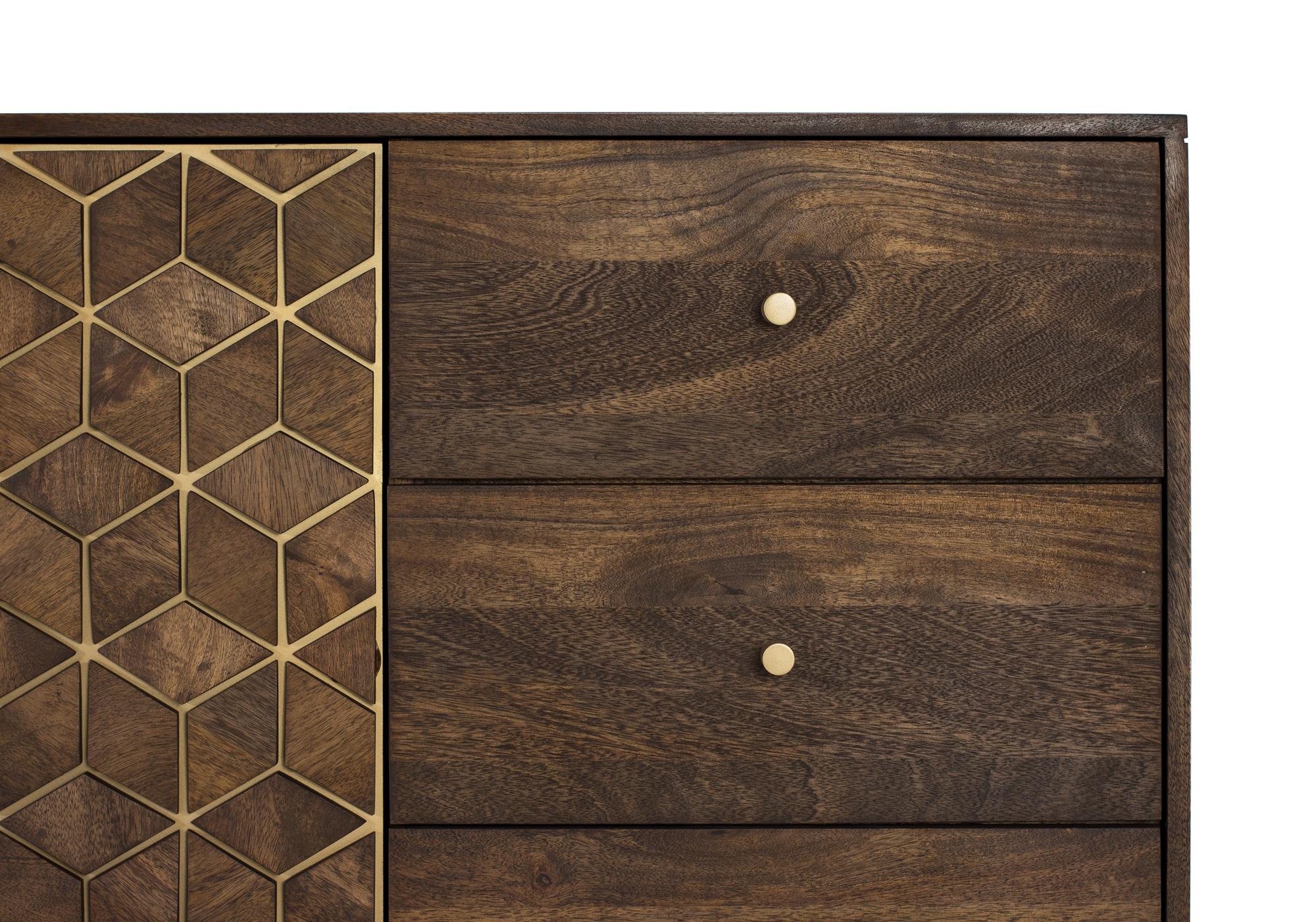 Credenza in legno di mango e metallo