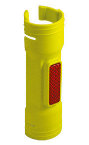 Copritubo In Pvc Giallo Catari Per Tubo Diametro 48Mm Visibile Su Ponteggio Con Gemme Rifrangenti 1 Pezzo-Ft