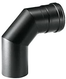 Gomito A 90 Gradi Per Tubo Stufa A Pellet Con Guarnizione Diametro 80 Mm Colore Nero-Bigmat