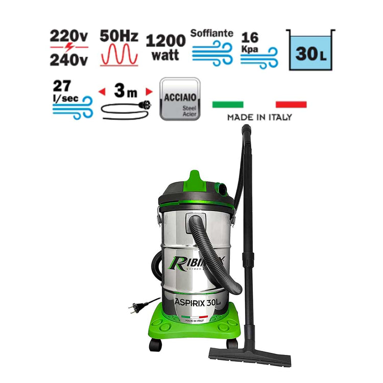 Bidone aspira tutto soffiatore 30 lt 1200 w - Ribimex ASPIRIX 30L PRASP30IT