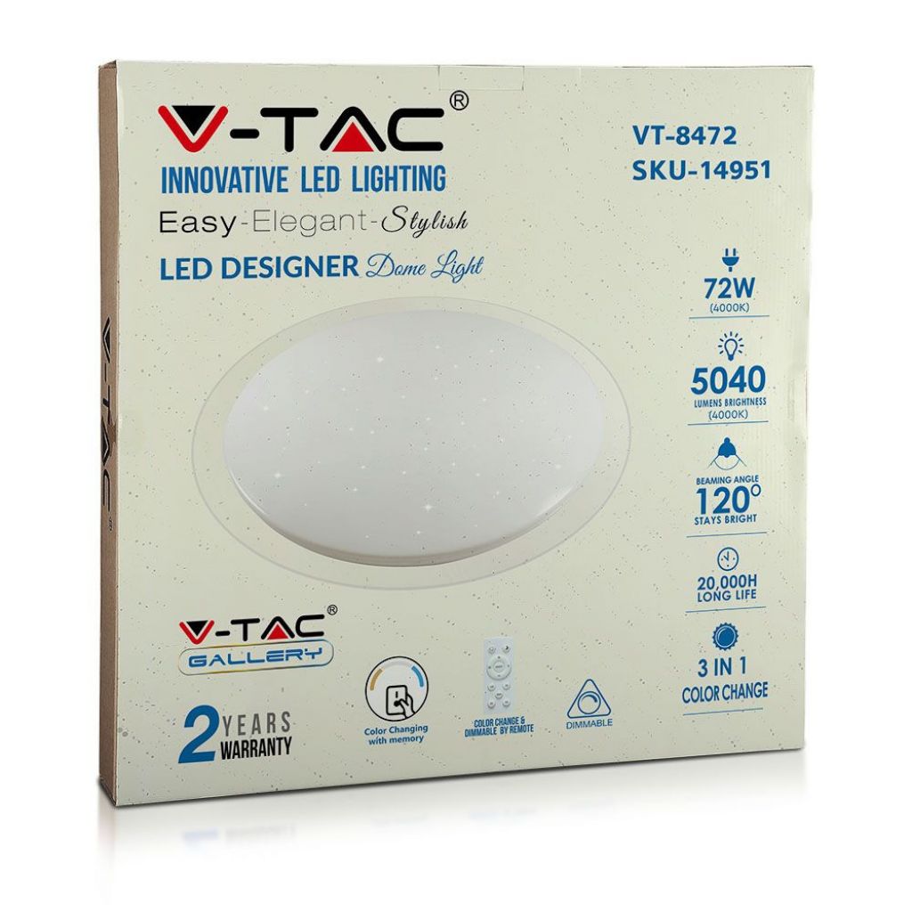 72W LED Domelight con telecomando CCT mutevole? 830 Copertura stellata