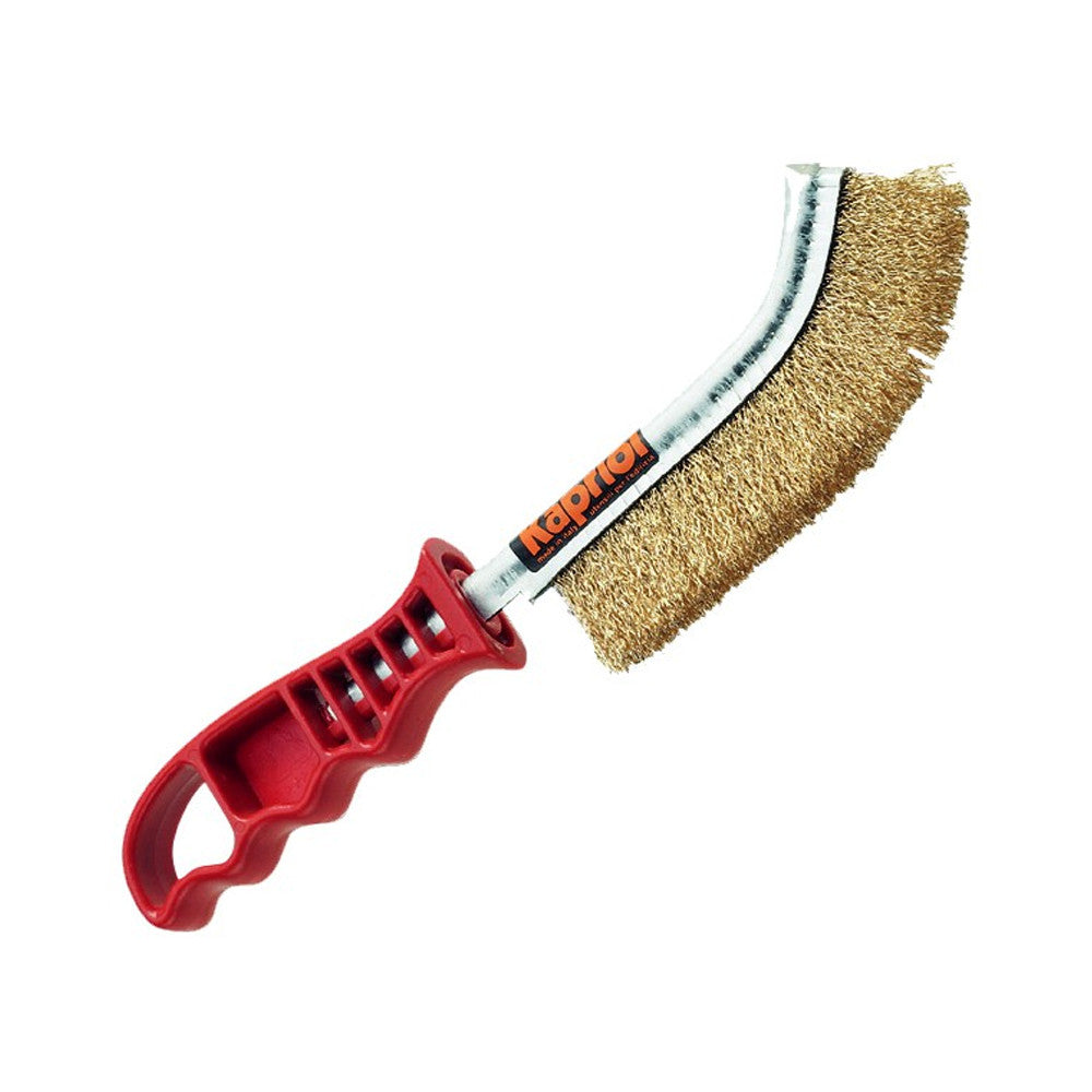 90440-Spazzola Hobby Curva Lunghezza 26Cm Con Struttura In Acciaio Zincato E Setole In Acciaio Temprato-Kapriol