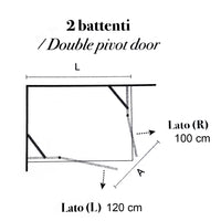 Box doccia apertura a battente angolare cm 120x100 modello Atlas in cristallo temperato mm 8 -LATO SINISTRO