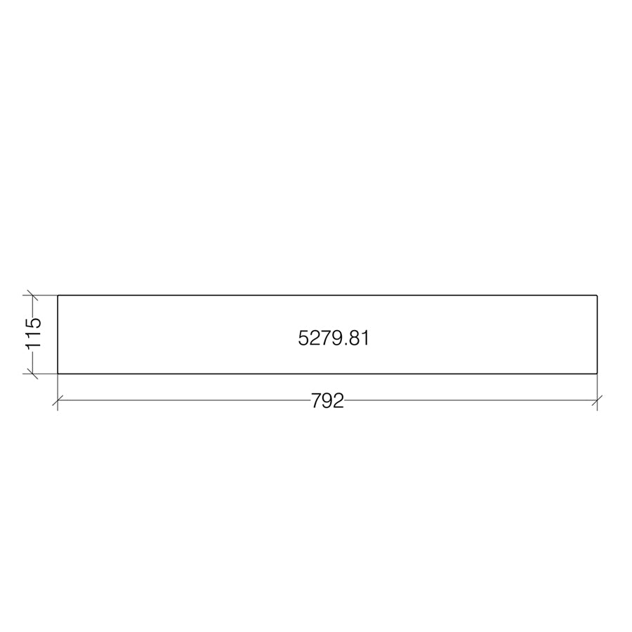 Mensola in vetro temperato mm 792 Lineabeta collezione Baketo