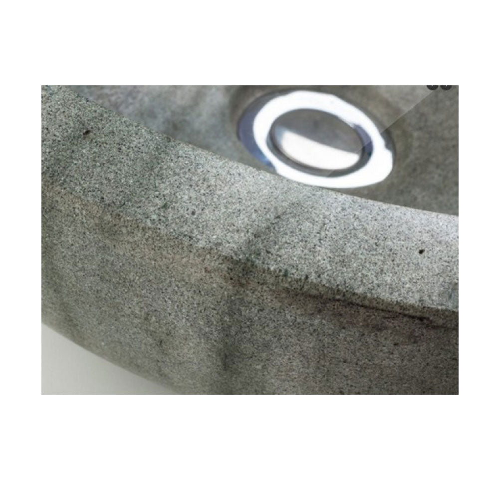 Lavandino da appoggio 'Plutone Basin' Ã˜ 40x15h cm by Cipi - Green Stone