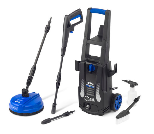 AR Blue Clean Idropulitrice e-1600P, ad Alta Pressione, ad Acqua Fredda, per Auto ed Esterni Casa, con Lavapavimenti e Spazzola Fissa, di Annovi Reverberi (1600 W, 125 bar, 420 l/h)