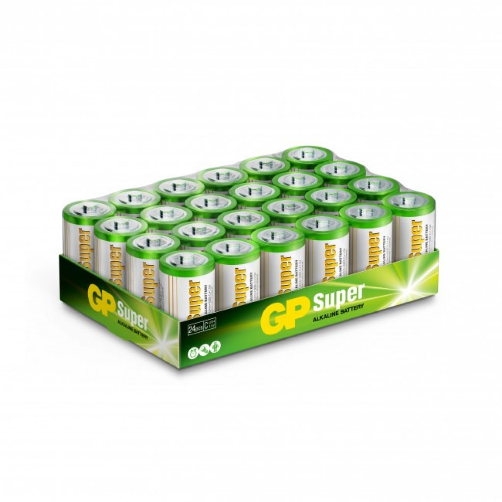 Batteria Super Alcalina 1,5v Mezza Torcia C / 14A / LR14 (Confezione 24 Pezzi)