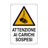 Cartello 'Attenzione Carichi Sospesi' In Polionda 60X40Cm-16300900-D&B Verona