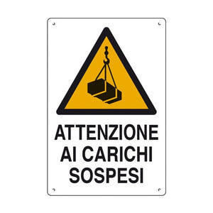 Cartello 'Attenzione Carichi Sospesi' In Polionda 60X40Cm-16300900-D&B Verona