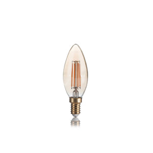 10 Lampadine Led Oliva E14 4 Watt 2200 K Vintage Ambra