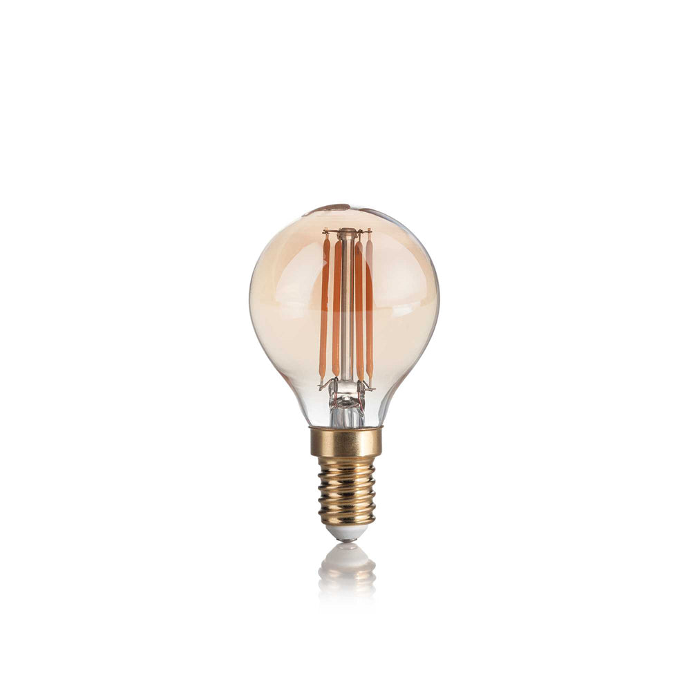 10 Lampadine Led Sfera E14 4 Watt 2200 K Vintage Ambra