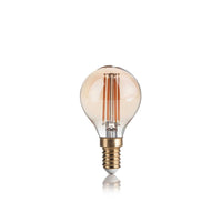 10 Lampadine Led Sfera E14 4 Watt 2200 K Vintage Ambra