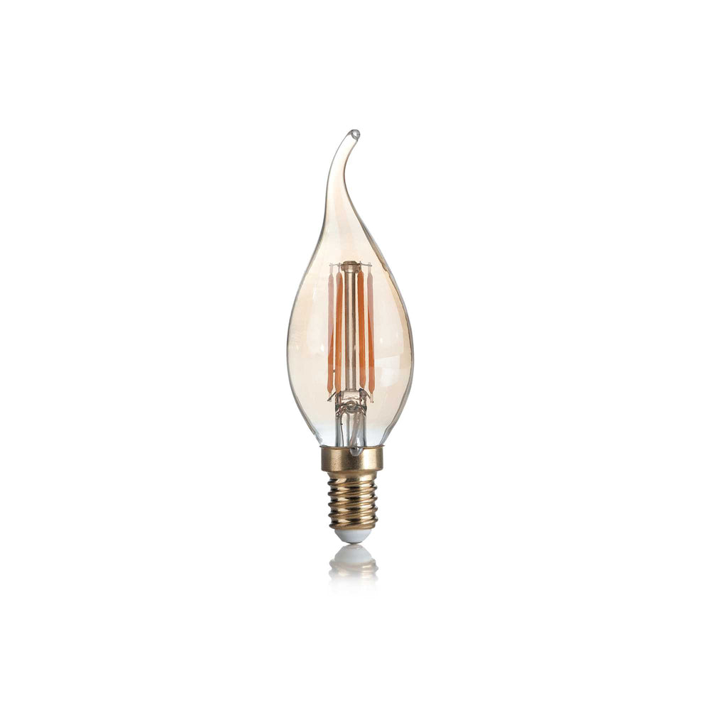 10 Lampadine Led Colpo Di Vento E14 4 Watt 2200 K Vintage Ambra