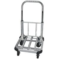 carrello portacasse alluminio telescopico 4 ruote 150 kg 15168