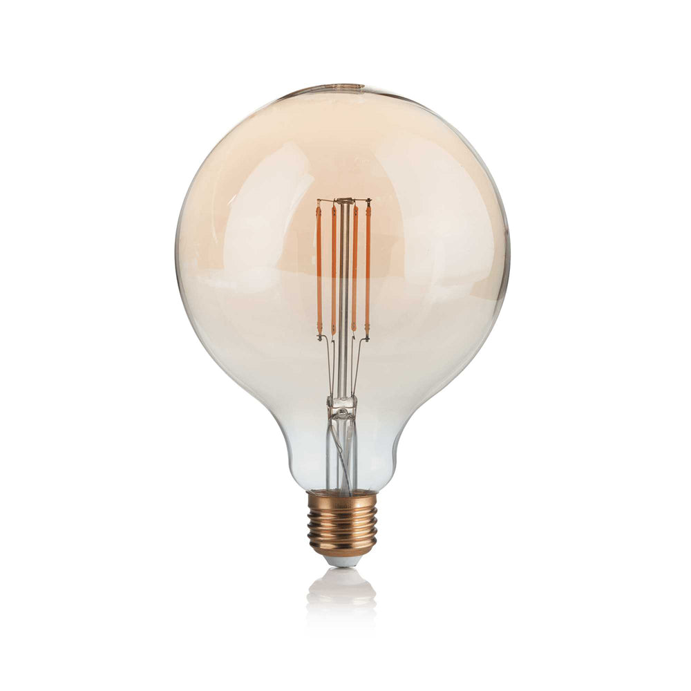 10 Lampadine Led Globo Grande D125 E27 4 Watt 2200 K 300 Lm Vintage Ambra