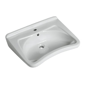 Lavabo semifonte bianco ausil line  L. 66 cmSANIS