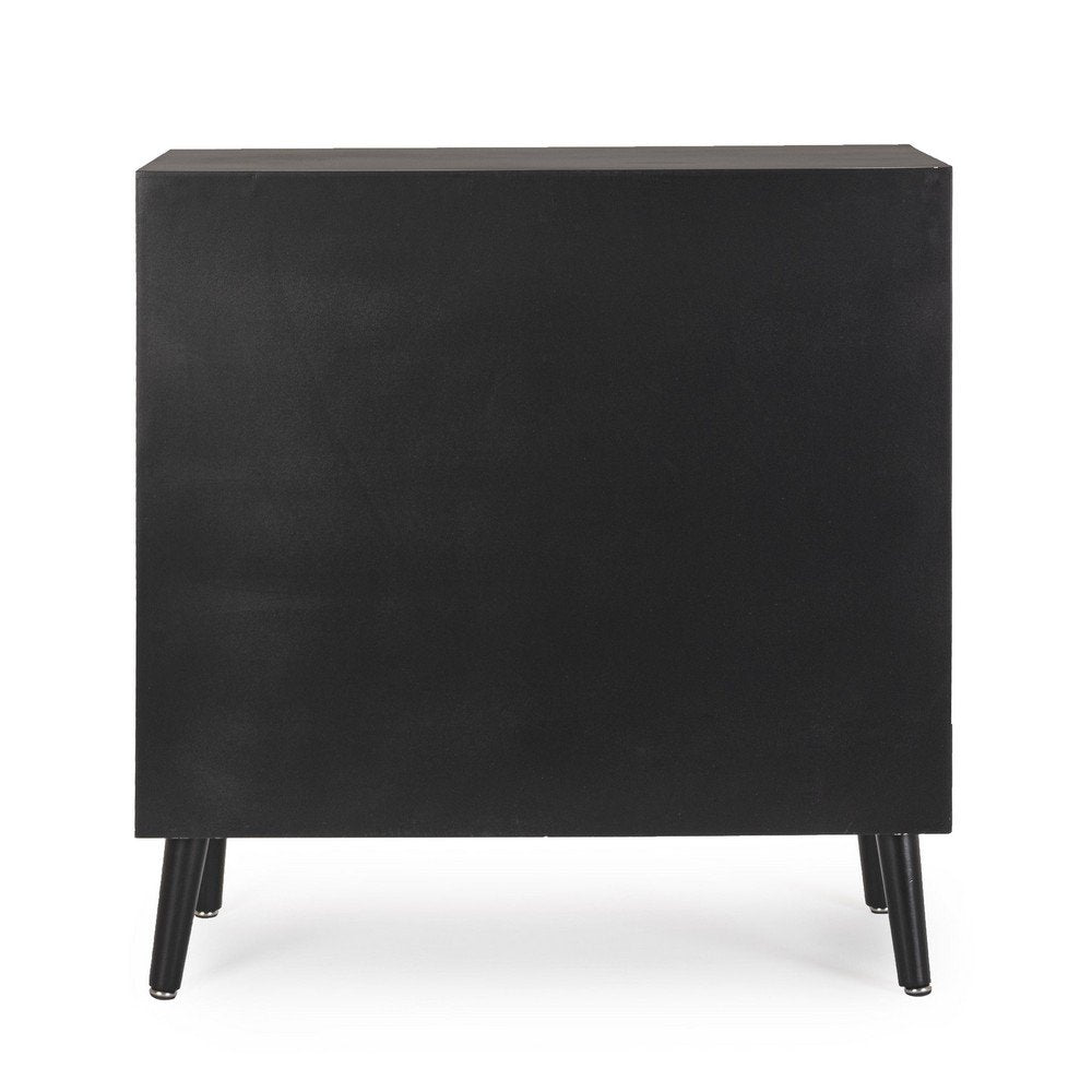 Credenza un'anta 4 cassetti nera ( Pezzi) - JOSIE