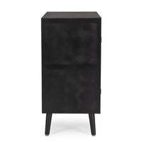 Credenza un'anta 4 cassetti nera ( Pezzi) - JOSIE