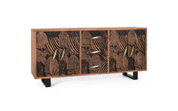 Credenza in legno di acacia e metallo