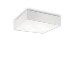 Plafoniera Moderna Ritz Tessuto Bianco 4 Luci E27 D60Cm