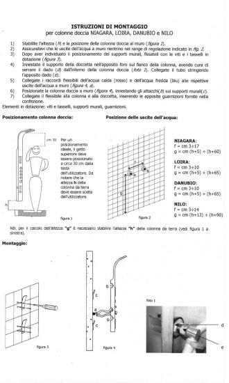 Colonna doccia multifunzione Metaform modello Danubio - Bianca