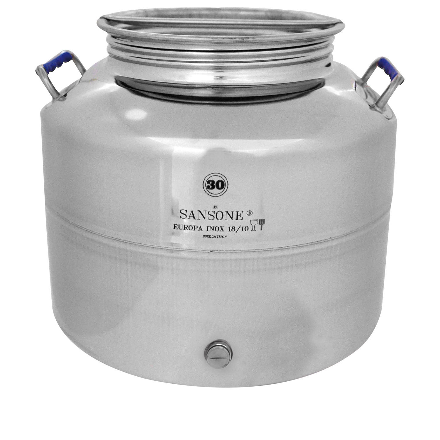 Sansone - contenitore per olio in acciaio inox 30 lt