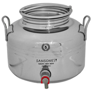 Sansone - contenitore per olio in acciaio inox 5lt