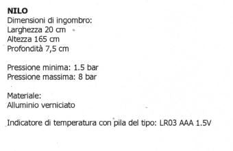 Colonna doccia multifunzione Metaform modello Nilo - Nera