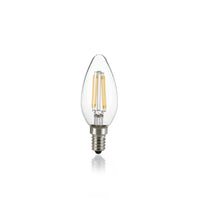 10 Lampadine Led Oliva E14 4 Watt 4000K 450 Lm Trasparente