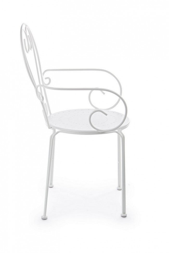 Sedia da Giardino 49x49x89h cm con Braccioli Etienne Bianco