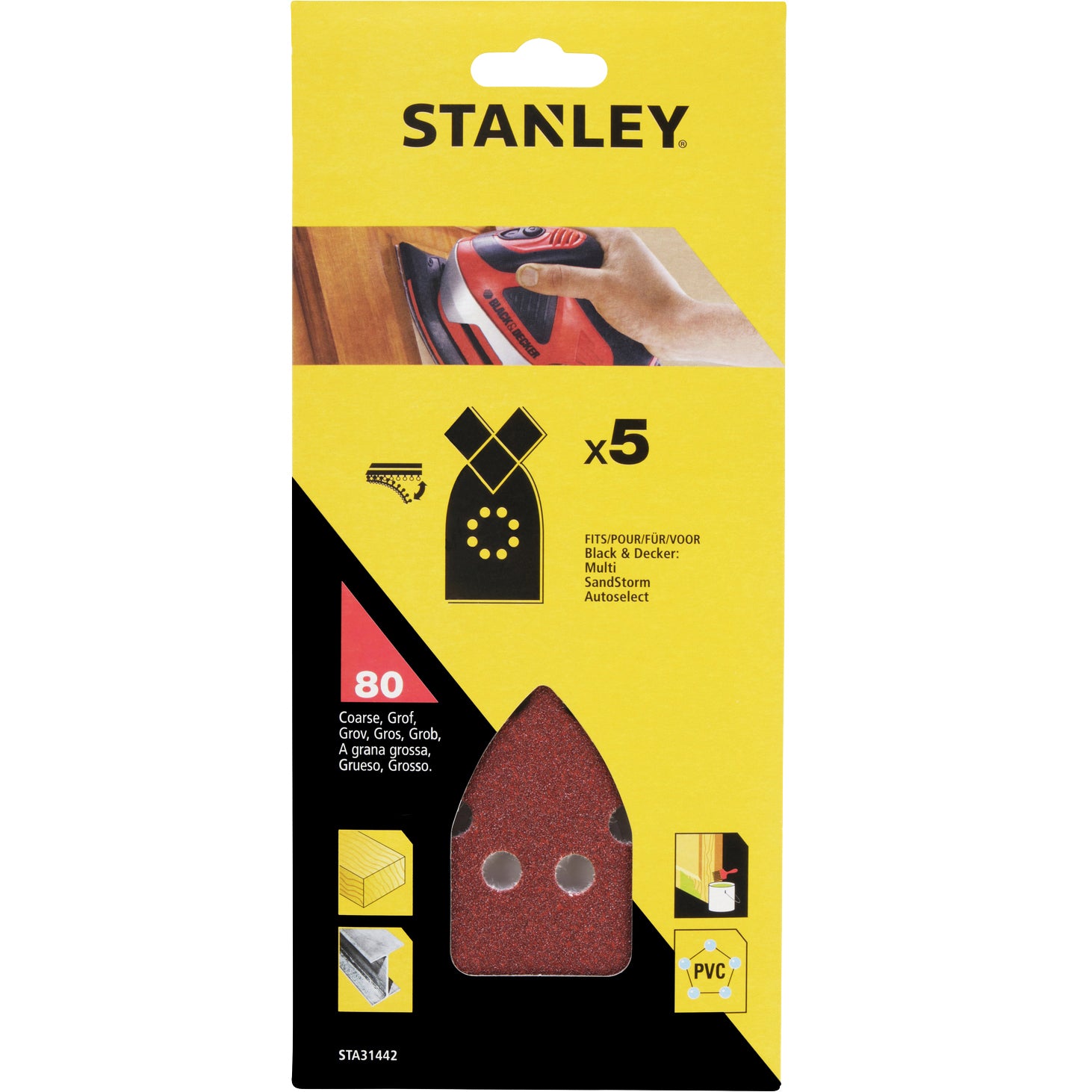 PIRANHA/STANLEY STA31442 (X31442) 5 FOGLI X MULTILEV.PUNTA GR.80 STANLEY CF 1,0