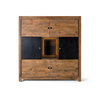 Credenza in legno di mango naturale e nero