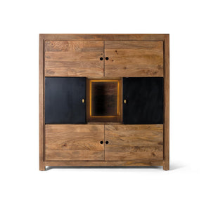 Credenza in legno di mango naturale e nero