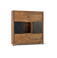 Credenza in legno di mango naturale e nero