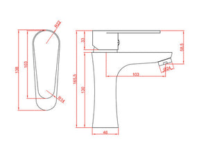 Rubinetto miscelatore lavabo bagno nero opaco