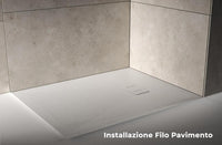 Piatto Doccia 70x90 cm Effetto Pietra Stone Bianco