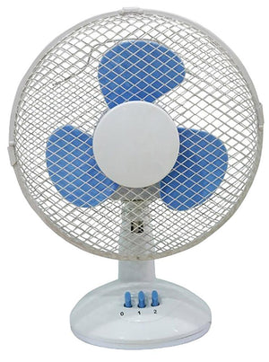 Ventilatore da Tavolo Ø23 cm 3 Velocità 30W Bauer Bianco